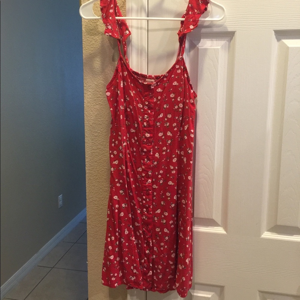 Red / Printed flower Dress